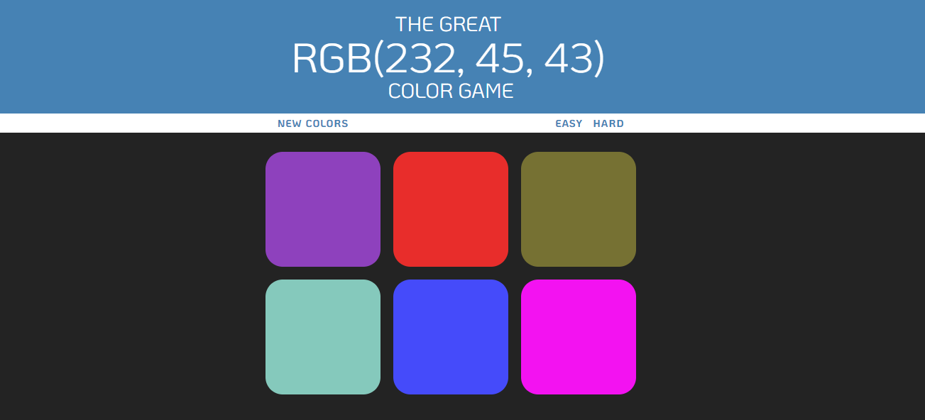 RGB Guessing Game